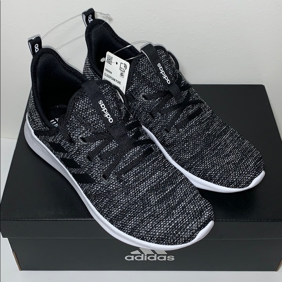 ADIDAS CloudFoam Pure Running Sneakers, Black NIB - Picture 7 of 15